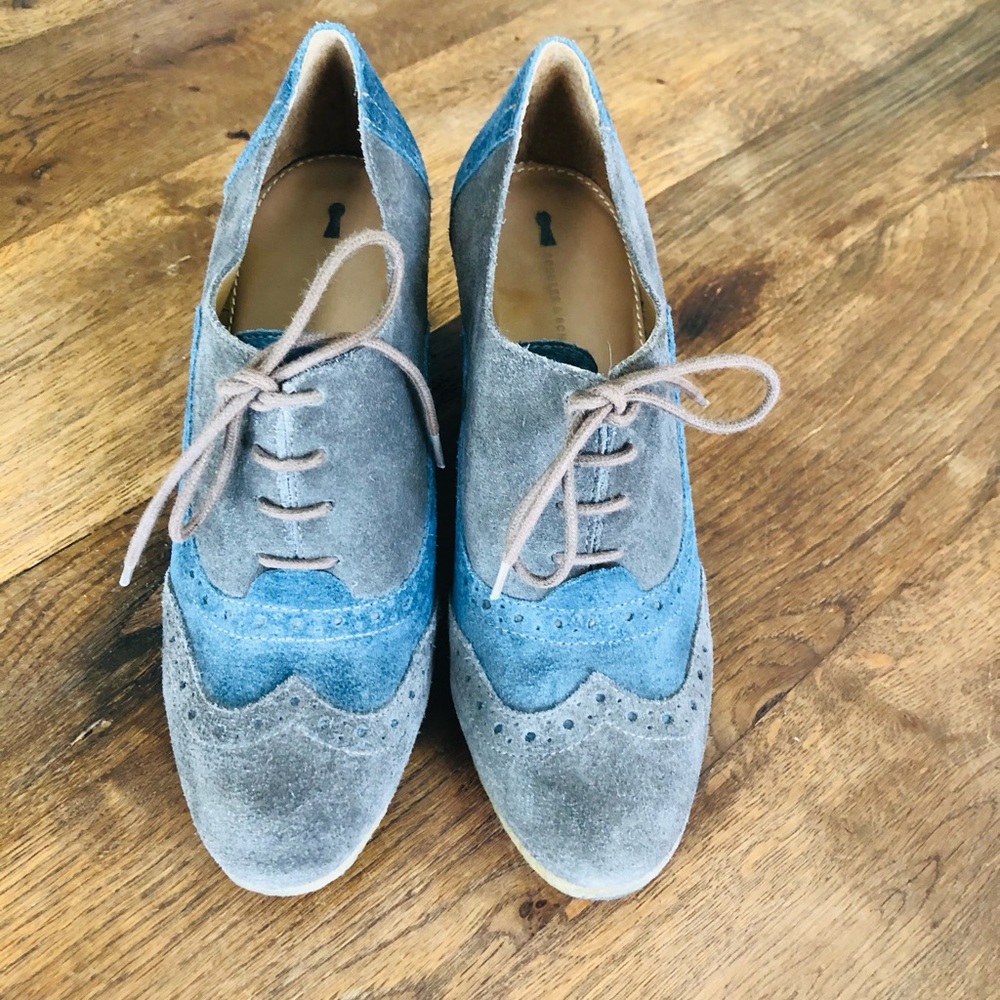 Anthropology Women’s Suede Lace-Up Booties